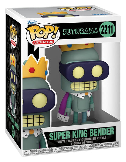 Futurama-pop! Animatie vinylfiguur Super King Bender 9 cm