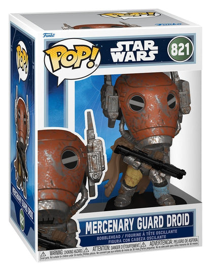 Star Wars: The Mandalorian en Grogu POP! Vinyl Bobblehead Figuur Mercenary Guard Droid 9 cm