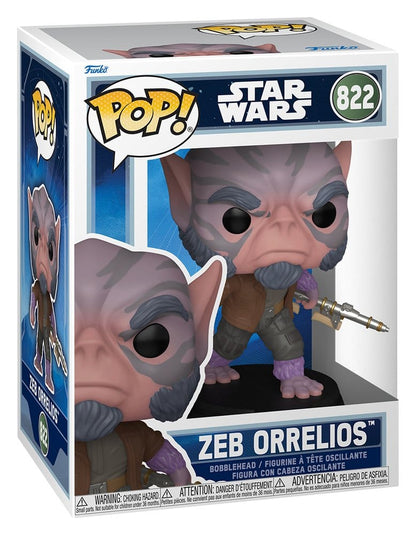 Star Wars: The Mandalorian en Grogu POP! Vinyl Bobblehead Figuur Zeb Orrelios 9 cm