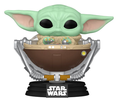 Star Wars: The Mandalorian en Grogu POP! Vinyl Bobblehead-figuur Grogu in kinderwagen 9 cm