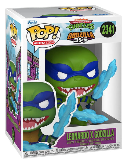 Godzilla x Turtles POP! Animatie vinylfiguur Leonardo X Godzilla 9 cm