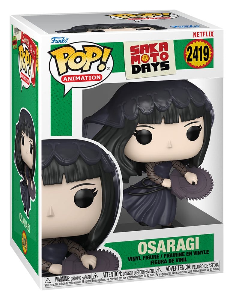 Sakamoto-dagen POP! Animatie vinylfiguren Osaragi met achtervolging 9 cm