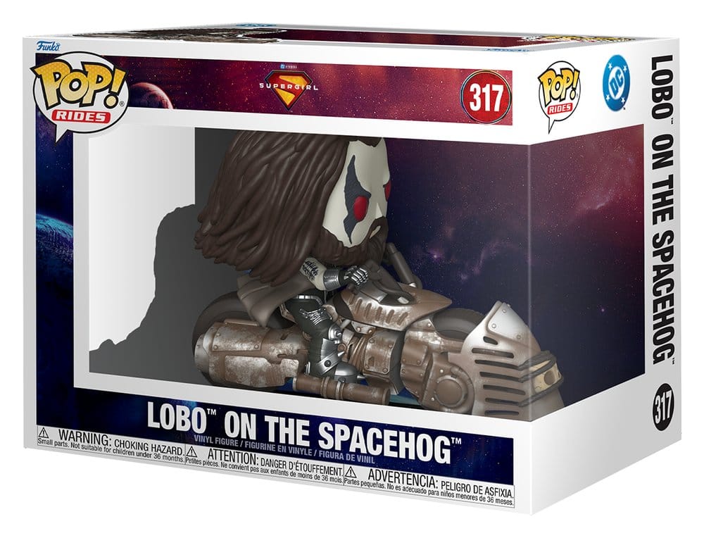 Supergirl (2026) POP! Rides Vinylfiguur Lobo op de Spacehog 15 cm