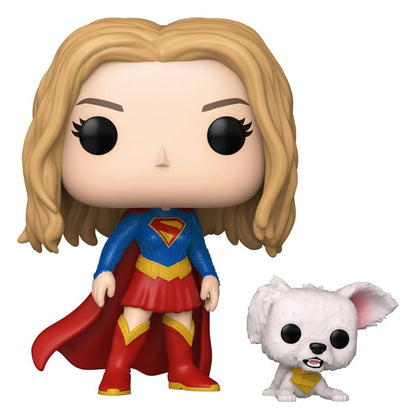 Supergirl (2026) POP! Heroes Vinylfiguur Supergirl met Puppy Krypto 9 cm