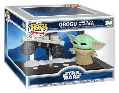 Star Wars: The Mandalorian en Grogu POP! Moment vinylfiguren Grogu met Polar Mouse Droid 9 cm