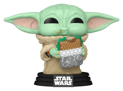 Star Wars: The Mandalorian en Grogu POP! Vinylfiguur Grogu met Sandwich 9 cm