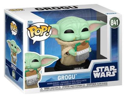 Star Wars: The Mandalorian en Grogu POP! Vinylfiguur Grogu met Sandwich 9 cm