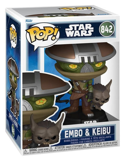 Star Wars: The Mandalorian en Grogu POP! & Buddy Vinylfiguur Embo & Keibu 9 cm