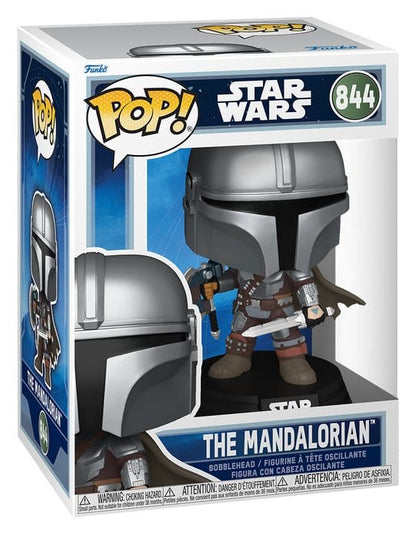 Star Wars: The Mandalorian en Grogu POP! Vinylfiguur The Mandalorian (Dual Wield) 9 cm