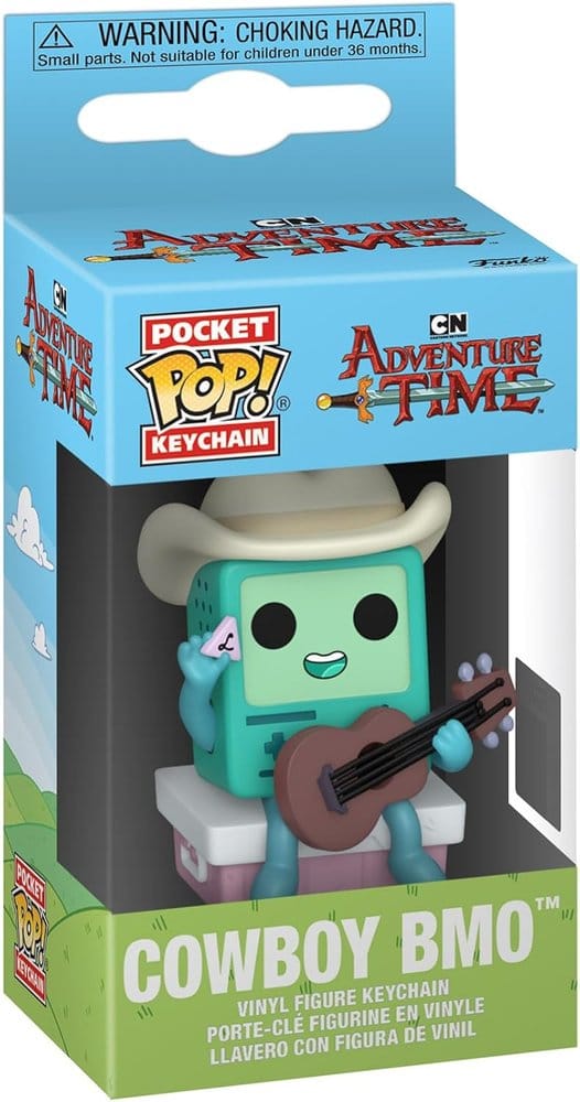 Tijd voor Avontuur Pocket POP! Vinyl sleutelhangers 4 cm Cowboy BMO met gitaardisplay (12)