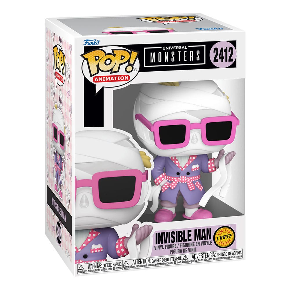 Universele Monsters POP! Animatie vinylfiguren Invisible Man with Chase 9 cm Assortiment (6)