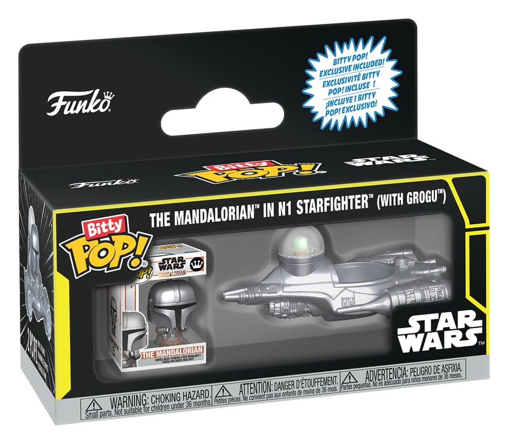 Star Wars Bitty POP! Ride vinylfiguur N1 met Mando 2,5 cm