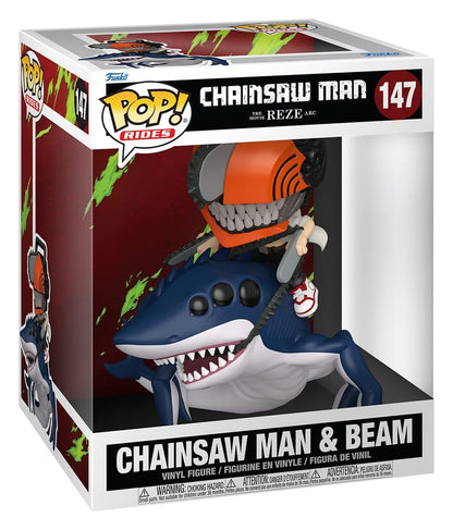 Kettingzaag Man POP! Rides Deluxe Vinyl Figuur CSM & Beam 15 cm