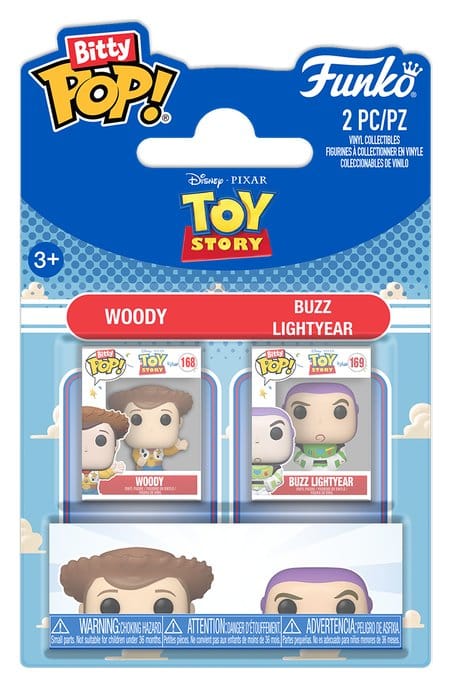 Toy Story Bitty POP! Vinylfiguren 2-pack Woody & Buzz Lightyear 2 cm