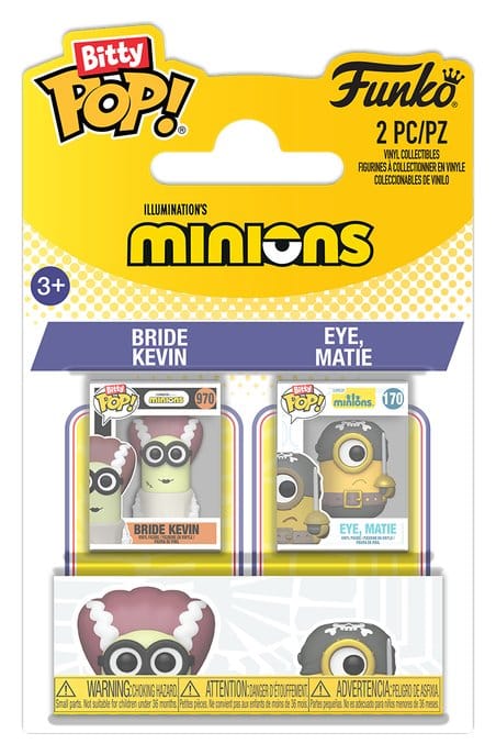 Minions Bitty POP! Vinylfiguren 2-pack Bruid Kevin & Eye, Matie 2 cm