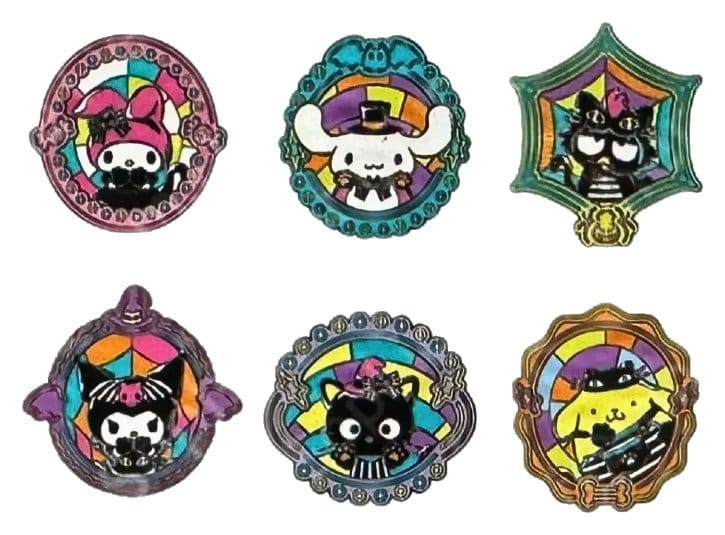 Sanrio door Loungefly Emaille Pins Blind Box Hello Kitty en Vrienden Halloween Glas-in-lood Display (12)