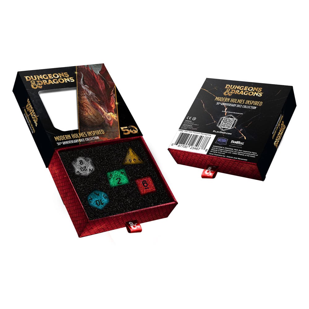 Dungeons & Dragons Dice Set 50th Anniversary: ​​Modern Holmes geïnspireerd