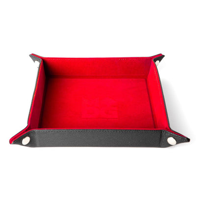 Fanroll vouwen dobbelstenen velvet rood