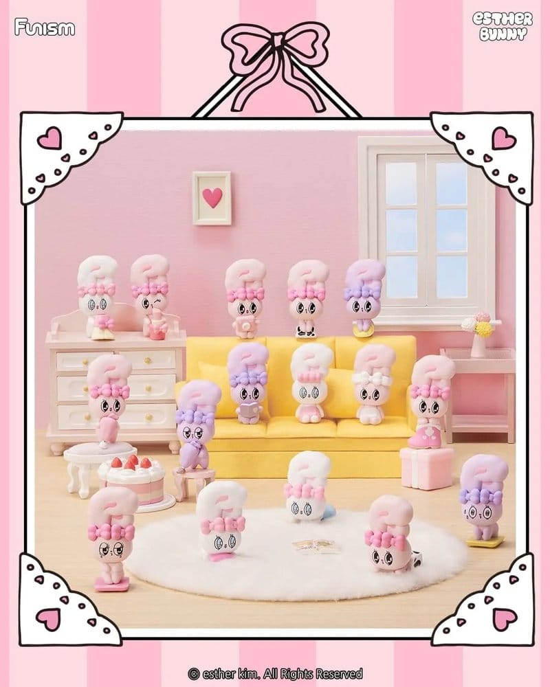 Esther Bunny Blind Box Minifiguren Little Vlog Bunny Face Serie 6 cm Display (6)