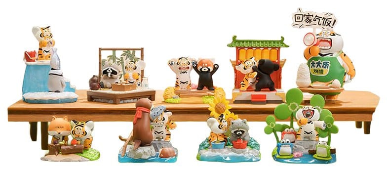 Alexander The Fat TigerBlind Box Minifiguren Kleine Tijger en zijn metgezellen Display (8)