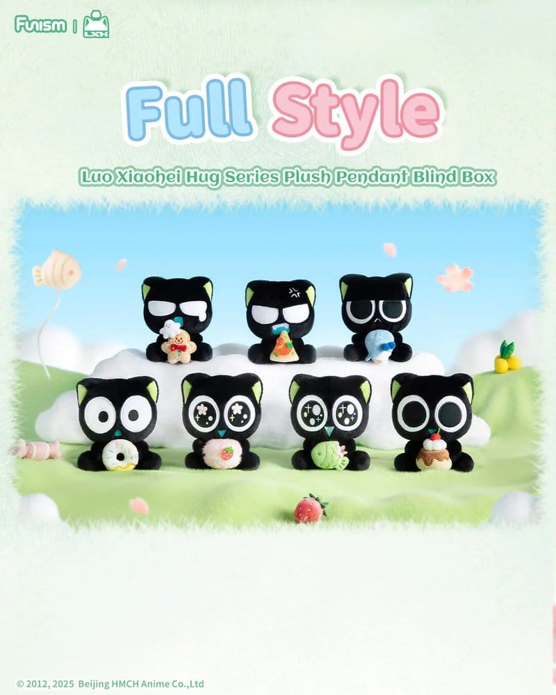 Luo Xiaohei minifiguren knuffel pluche hanger serie 10 cm display (6)