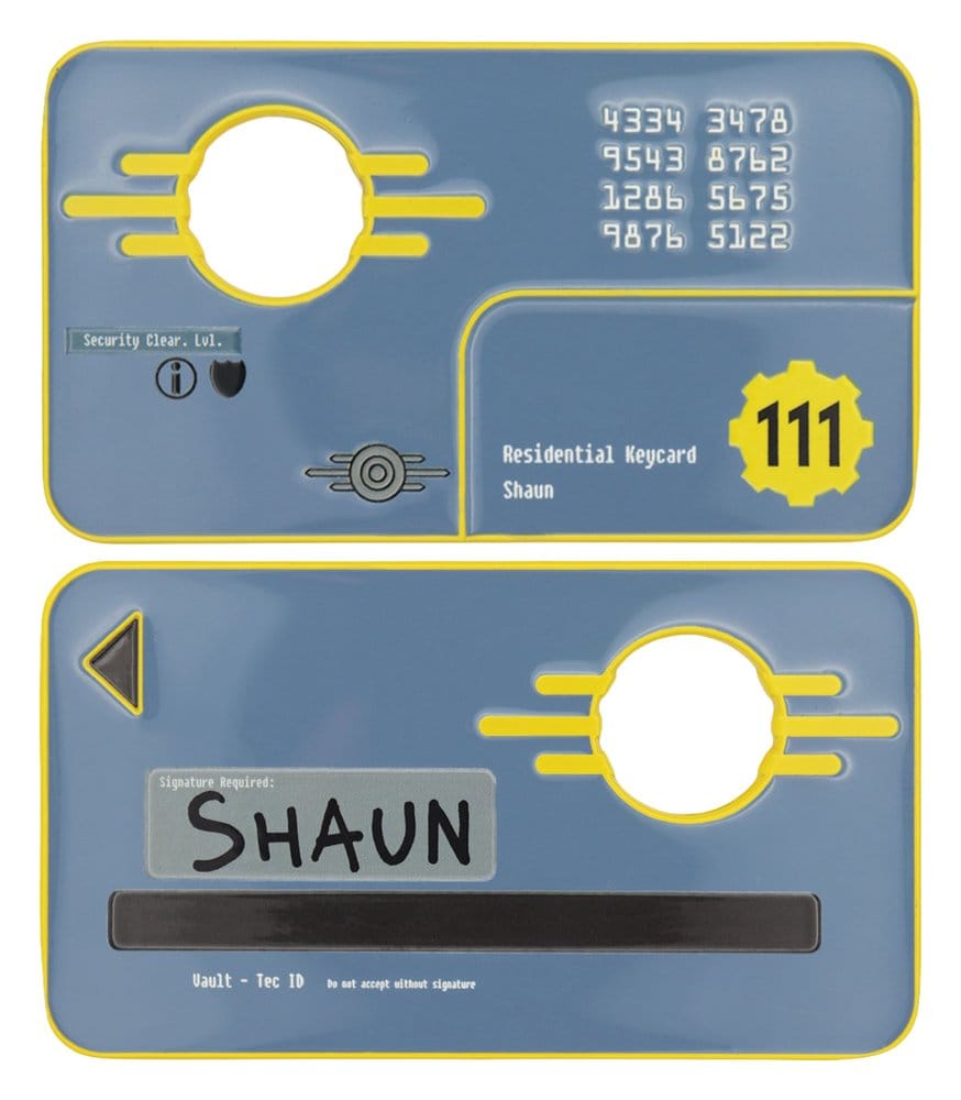 Fallout Replica Beveiliging Keycard Vault 111 Limited Edition 11 cm