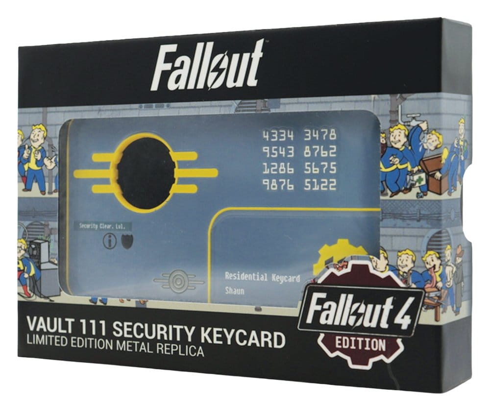 Fallout Replica Beveiliging Keycard Vault 111 Limited Edition 11 cm