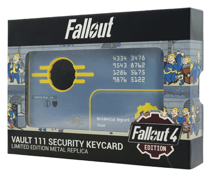 Fallout Replica Beveiliging Keycard Vault 111 Limited Edition 11 cm