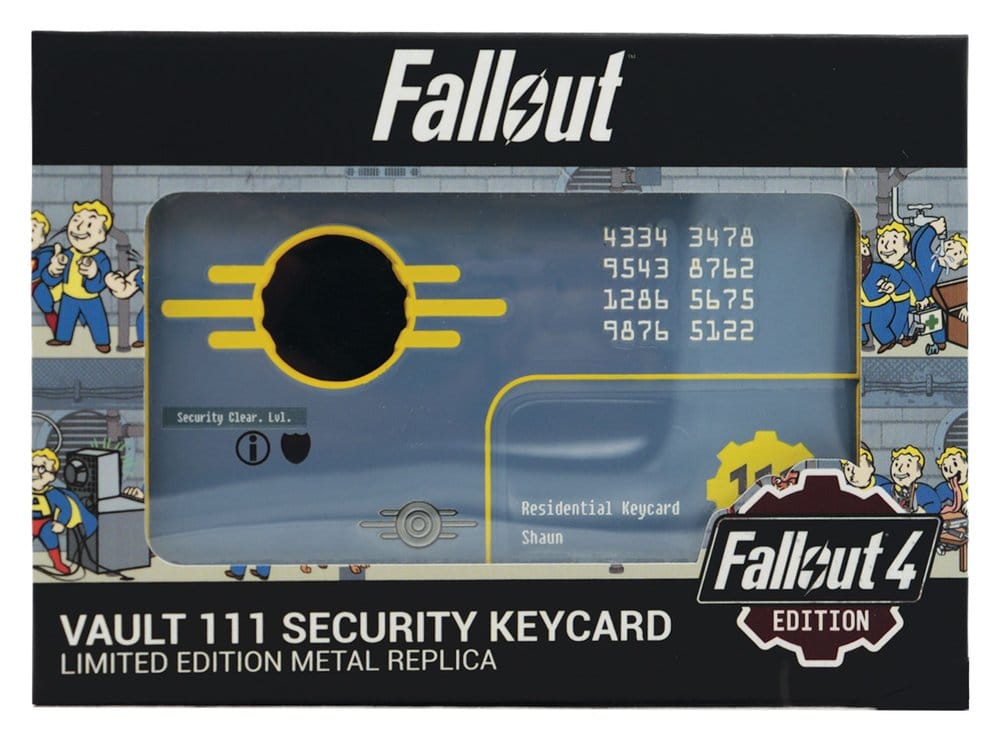 Fallout Replica Beveiliging Keycard Vault 111 Limited Edition 11 cm