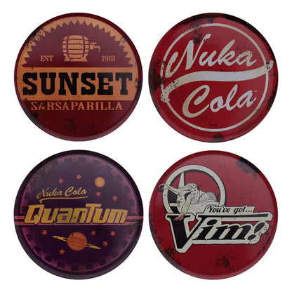 Fallout Coaster 4-pack metalen drankjes