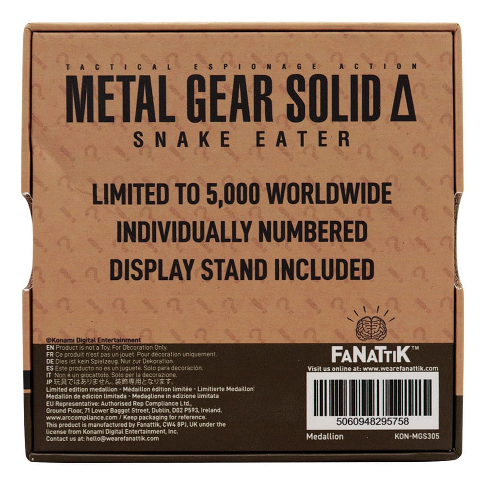 Metal Gear Solid Delta Medallion Cobra-eenheid Limited Edition