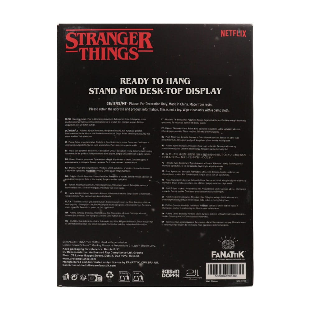Stranger Things hars plaquette Creel House glas-in-loodraam