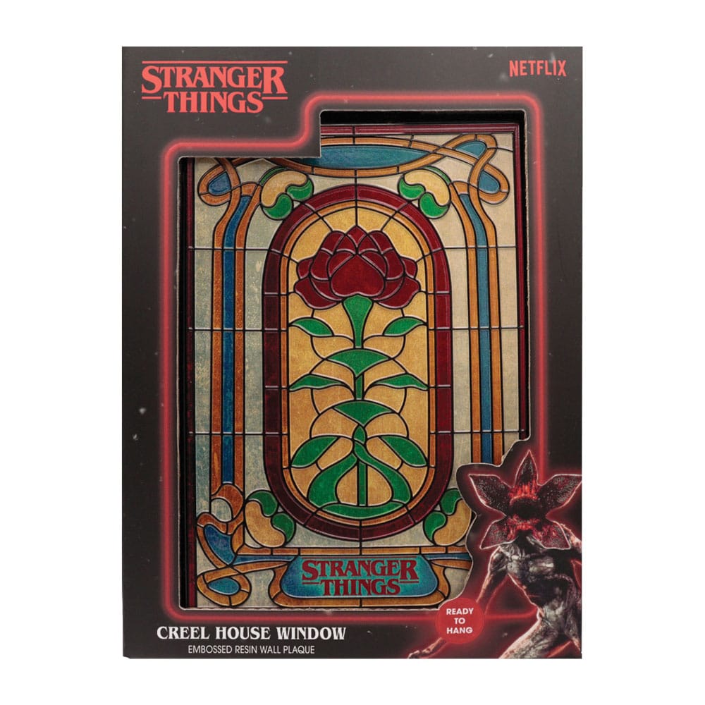 Stranger Things hars plaquette Creel House glas-in-loodraam