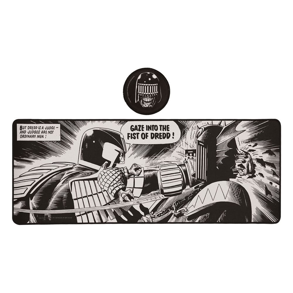 2000 AD bureaulegger en onderzetterset Judge Dredd