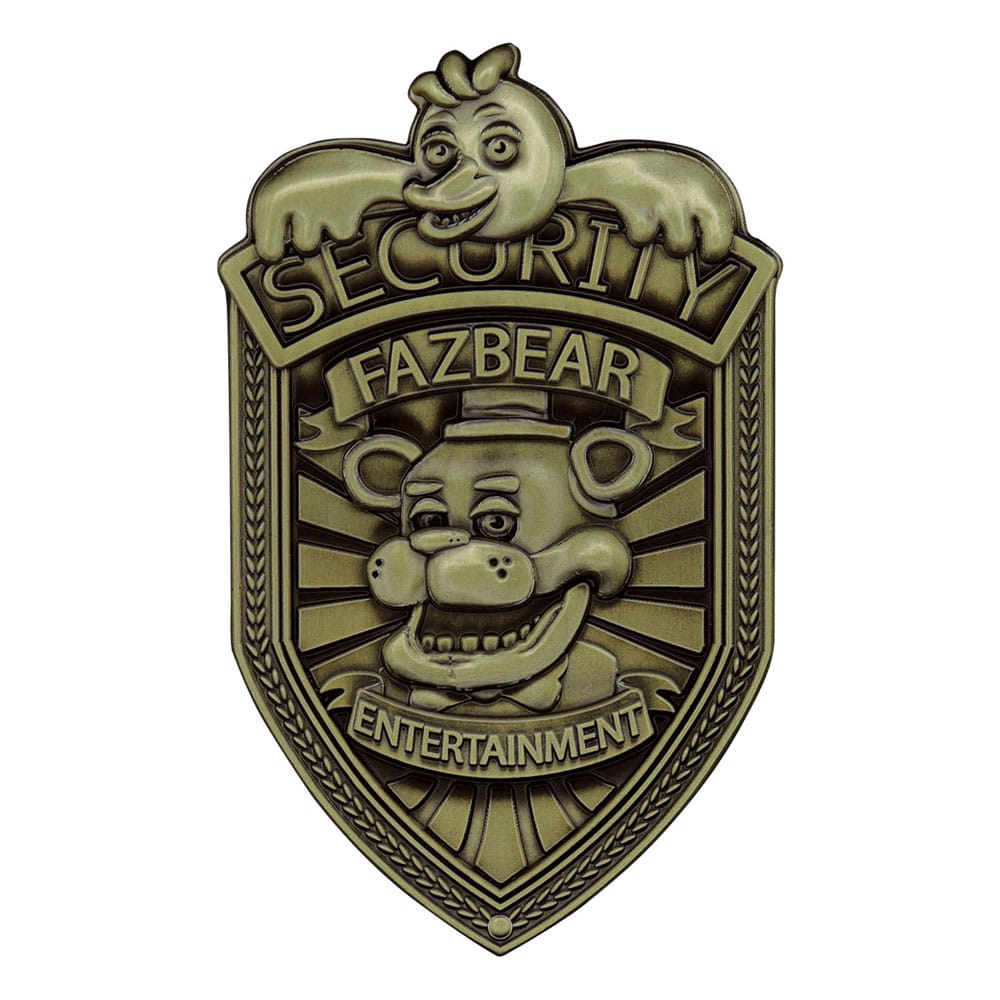 Vijf Nachten bij Freddy's Replica Beveiligingsbadge Antiek Messing Editie