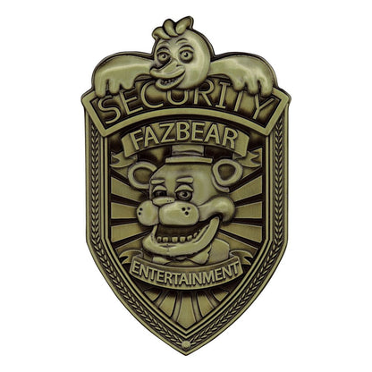 Vijf Nachten bij Freddy's Replica Beveiligingsbadge Antiek Messing Editie