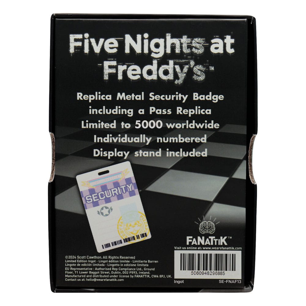 Vijf Nachten bij Freddy's Replica Beveiligingsbadge Antiek Messing Editie
