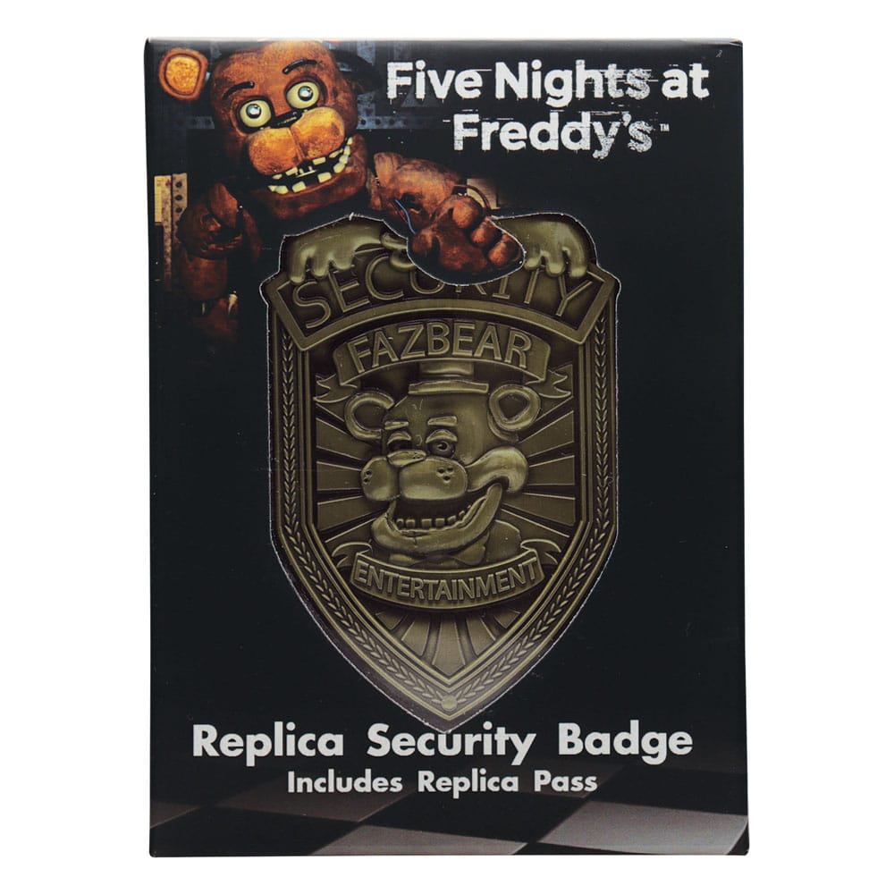 Vijf Nachten bij Freddy's Replica Beveiligingsbadge Antiek Messing Editie