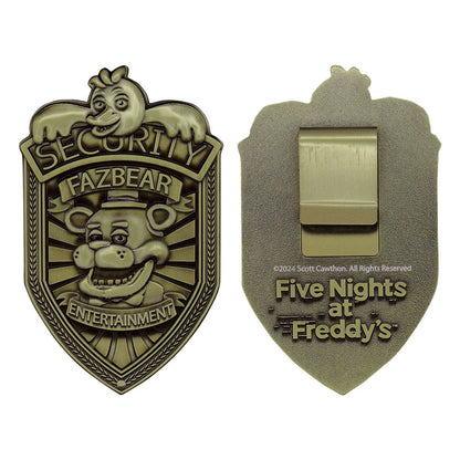 Vijf Nachten bij Freddy's Replica Beveiligingsbadge Antiek Messing Editie