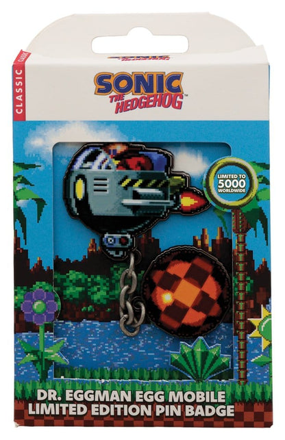 Sonic - The Hedgehog Pin Badge Dr. Eggman Egg Mobile Geketend