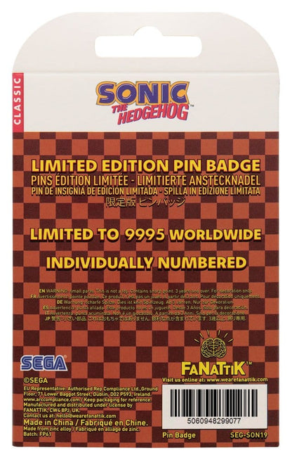 Sonic The Hedgehog Pin-badge beweegt