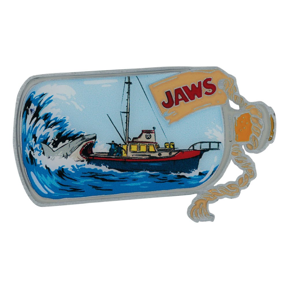 Jaws Pin Badge 50e verjaardag schip in fles