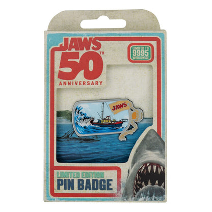 Jaws Pin Badge 50e verjaardag schip in fles