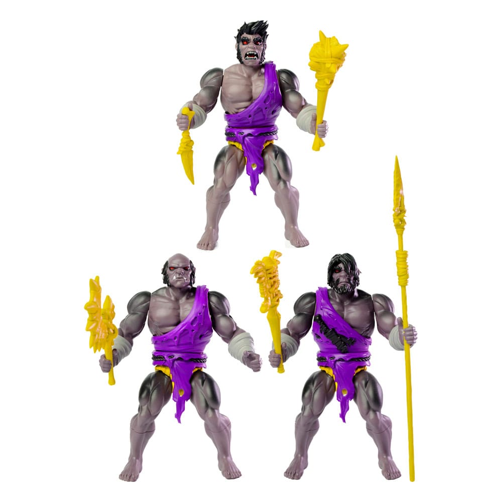 Legends of Dragonore Wave 2: Dragon Hunt actiefiguur 3-pack Brukteror Cave Men 14 cm