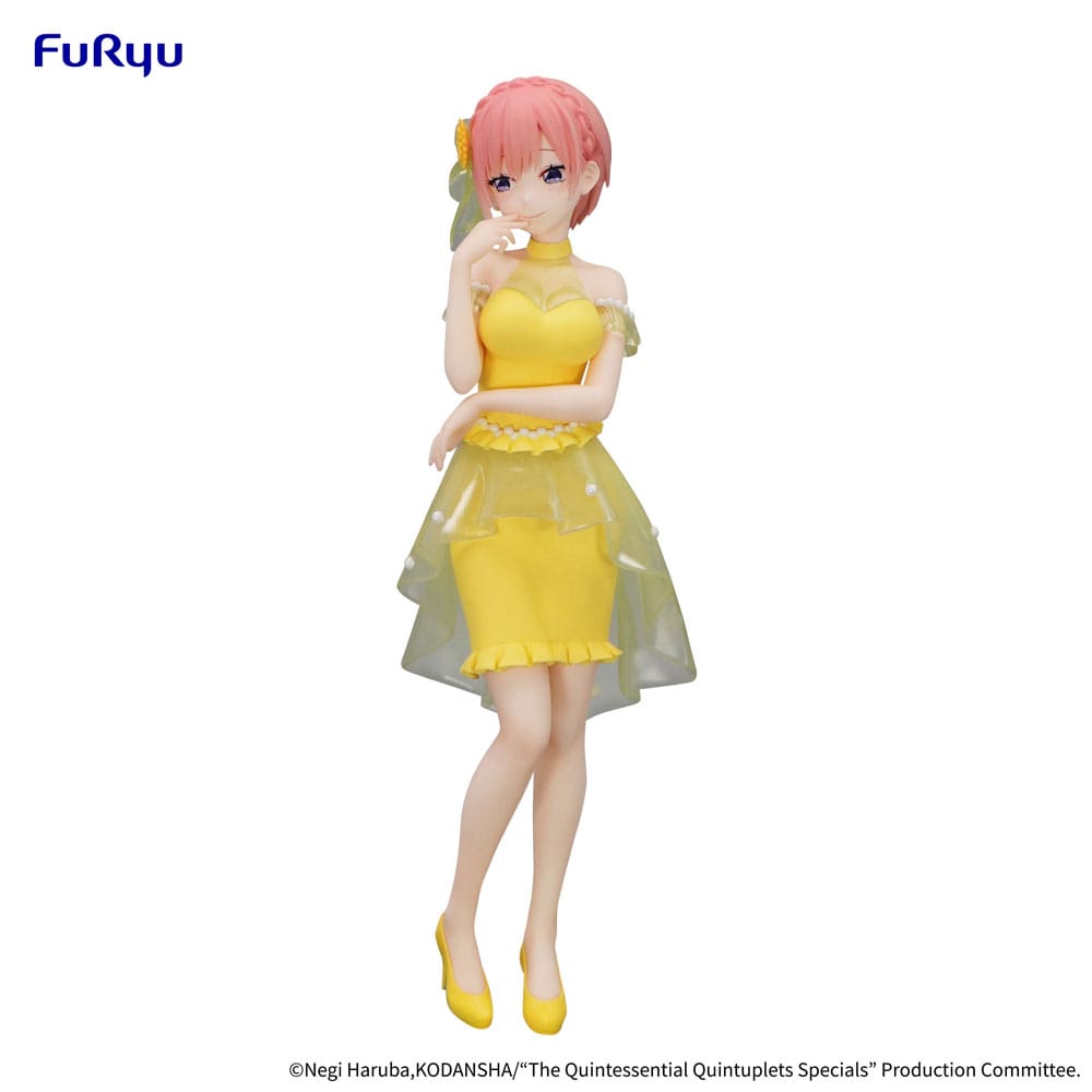 Het typische Quintuplets Trio-try-it PVC-standbeeld Nakano Ichika Pastel Dress ver. 21 cm