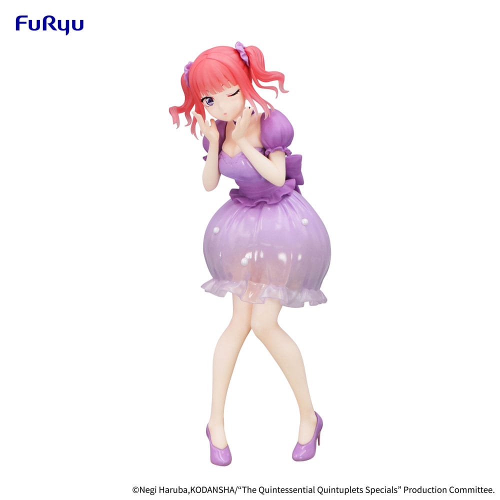 Het typische Quintuplets Trio-try-it PVC standbeeld Nakano Nino Pastel Dress ver. 21 cm