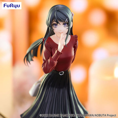 Rascal droomt niet van Bunny Girl Senpai Trio-try-it PVC standbeeld Mai Sakurajima Winteroutfit Ver. 21 cm