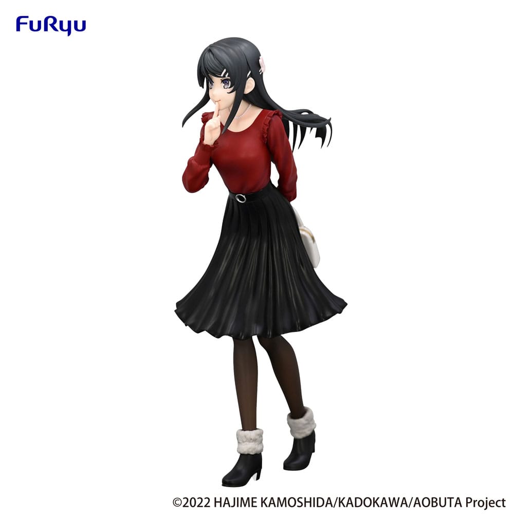 Rascal droomt niet van Bunny Girl Senpai Trio-try-it PVC standbeeld Mai Sakurajima Winteroutfit Ver. 21 cm