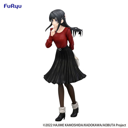 Rascal droomt niet van Bunny Girl Senpai Trio-try-it PVC standbeeld Mai Sakurajima Winteroutfit Ver. 21 cm