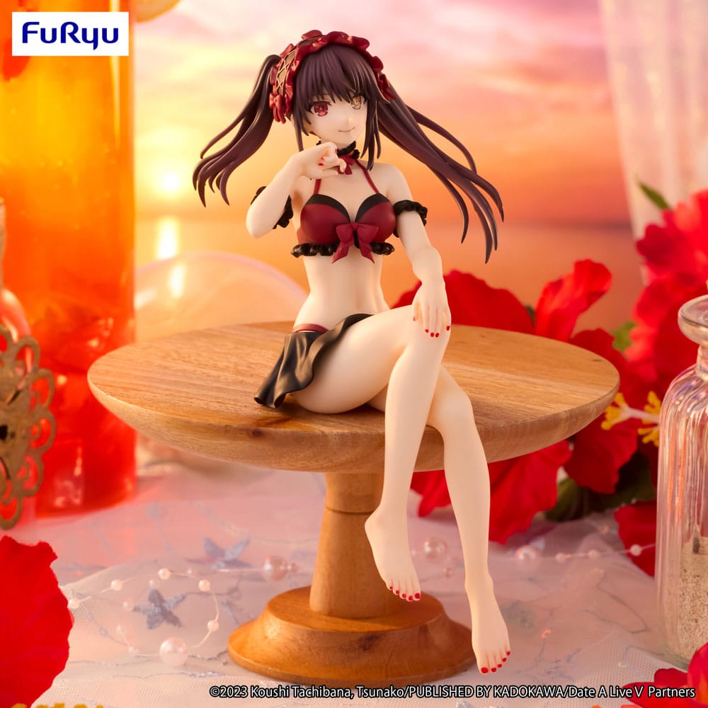 Date een live noedelstopper PVC -standbeeld Kurumi Tokisaki Swimsuit ver. 15 cm